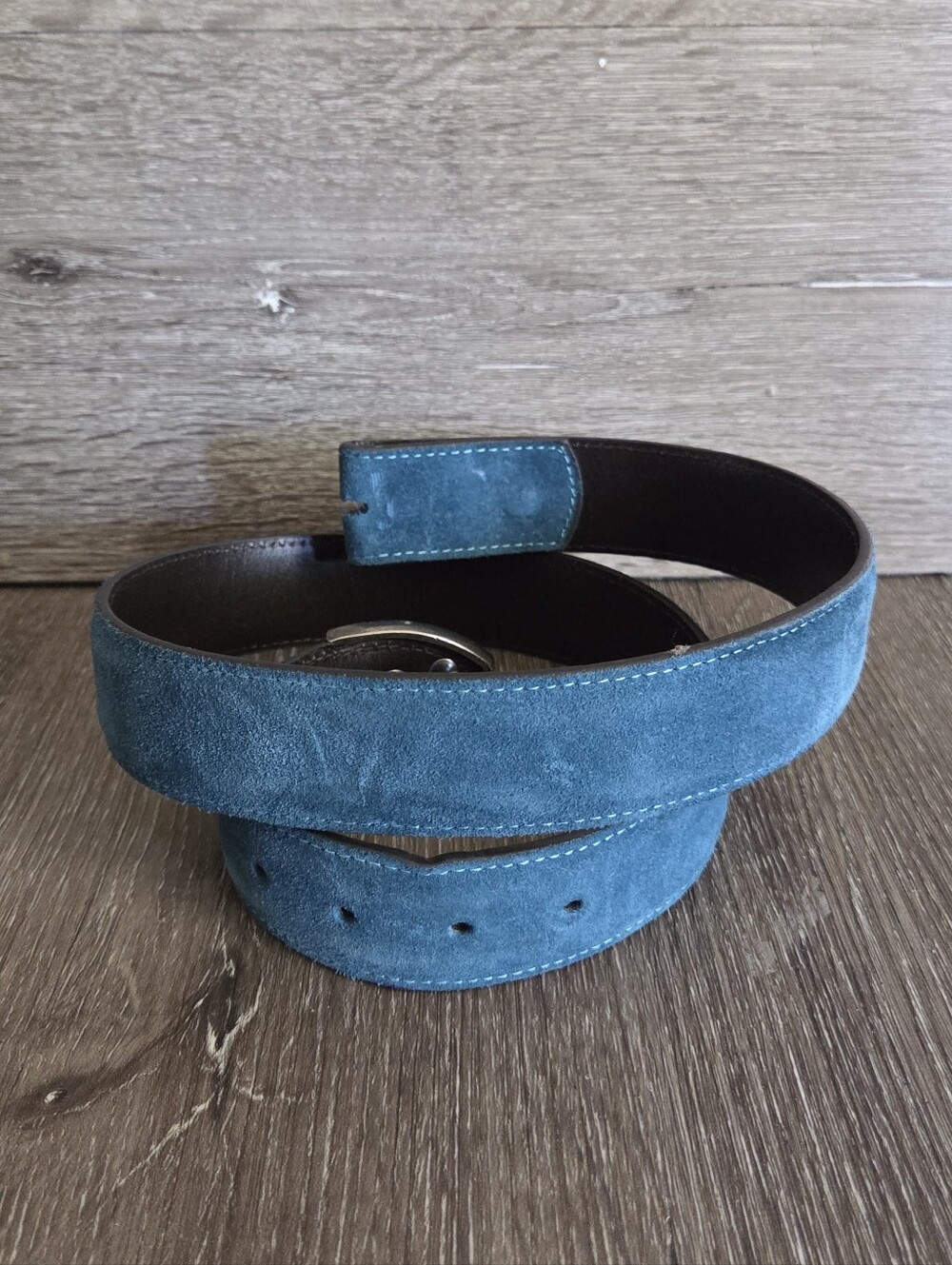 Idyllwind Blue Suede Belt *No Buckle* Sz Medium - Picture 2 of 9